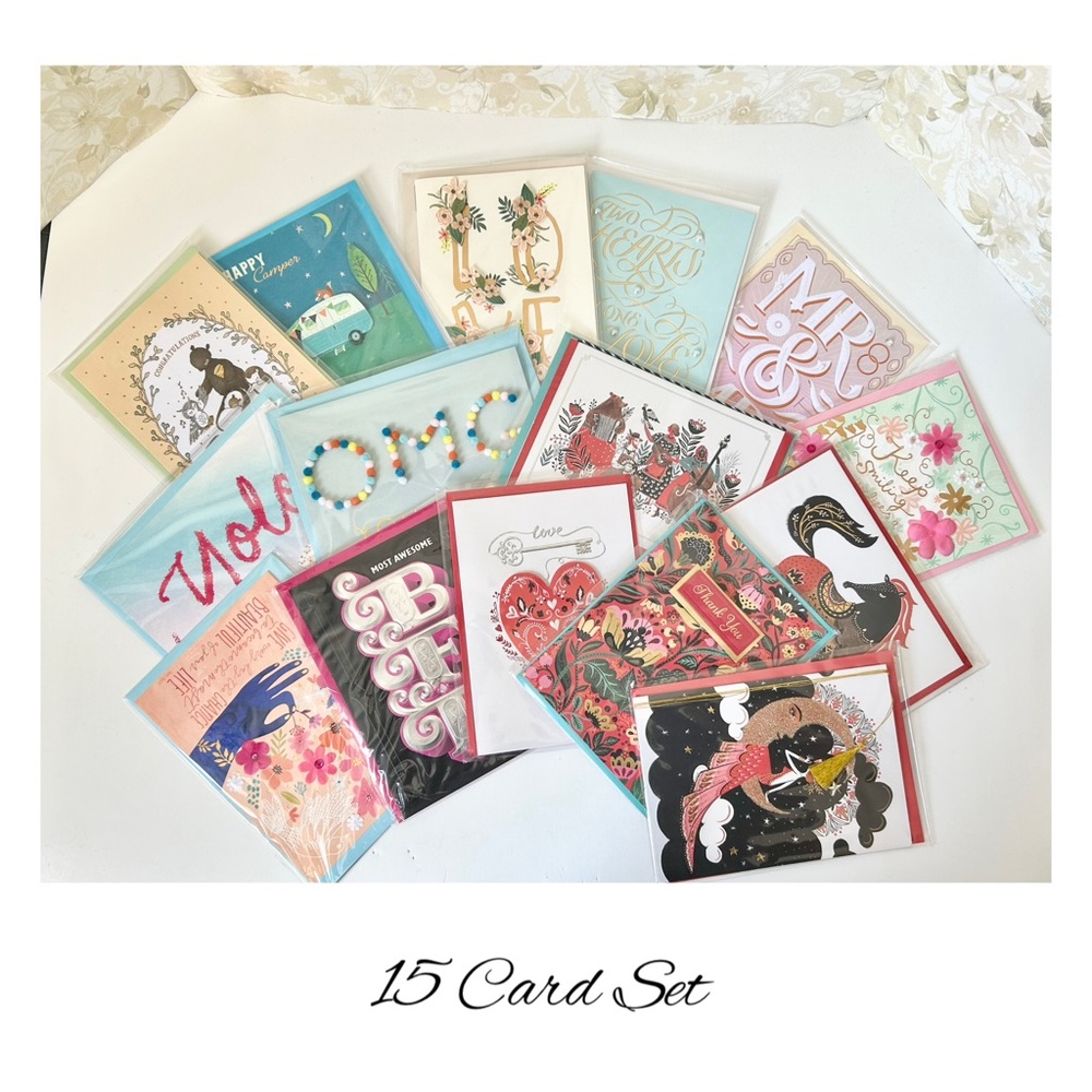 15 pcs Variety of Special Occasions Card Sets